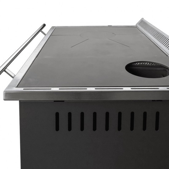 Cocina a Leña M90 Gris con Kit de Cañones 6" Alcazar