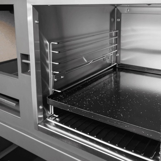 Cocina a Leña M90 Gris con Kit de Cañones 6" Alcazar