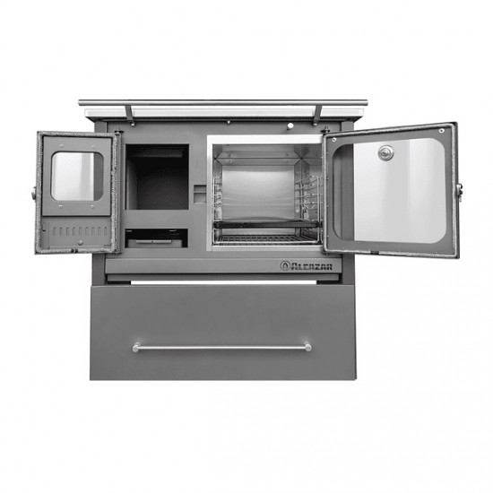 Cocina a Leña M90 Gris con Kit de Cañones 6" Alcazar