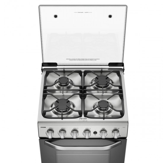 COCINA A GAS F-2606T INOX 4Plt FENSA