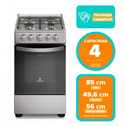 Cocina a Gas 4 Platos FM4LS Inox Mademsa