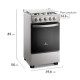 Cocina a Gas 4 Platos FM4LS Inox Mademsa