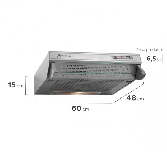 Campana de Cocina 60 cm MX U160S Inox Mademsa