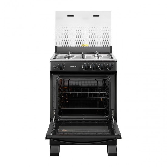 Cocina a Gas 4 Platos MFO-MG24TCSSLBK Negra Midea