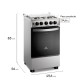 Cocina a Gas 4 Platos FM4ES Silver Mademsa