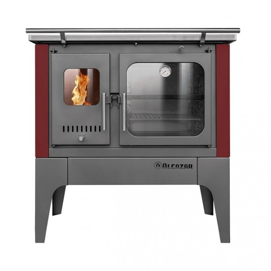 Cocina a Leña S900 Burdeo con Kit de Cañones 6" Alcazar