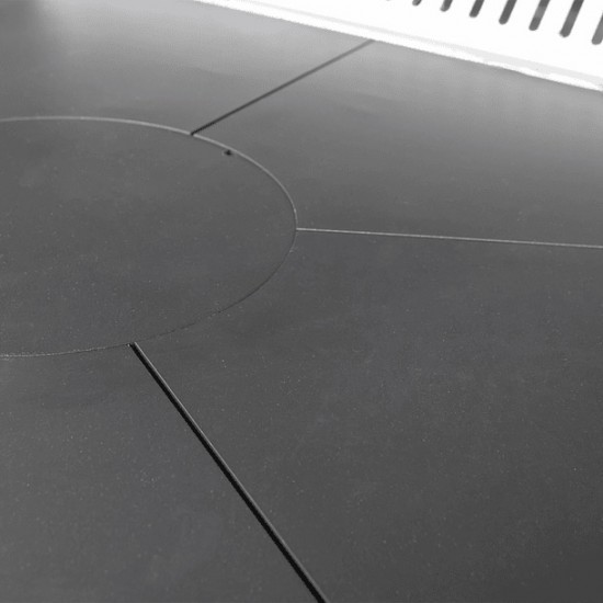 Cocina a Leña M90 Burdeo con Kit de Cañones 6" Alcazar