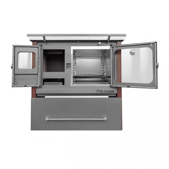 Cocina a Leña M90 Burdeo con Kit de Cañones 6" Alcazar