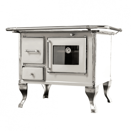 Cocina a Leña Villarrica 102x66 cm Blanca Alcazar