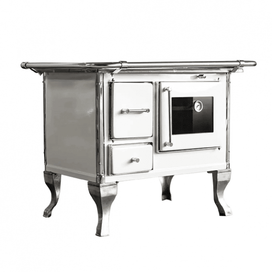 Cocina a Leña Villarrica 102x66 cm Blanca Alcazar