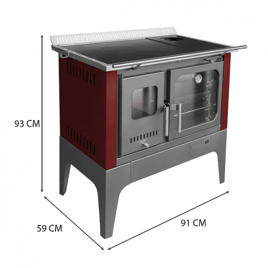 Cocina a Leña S900 Burdeo Alcazar