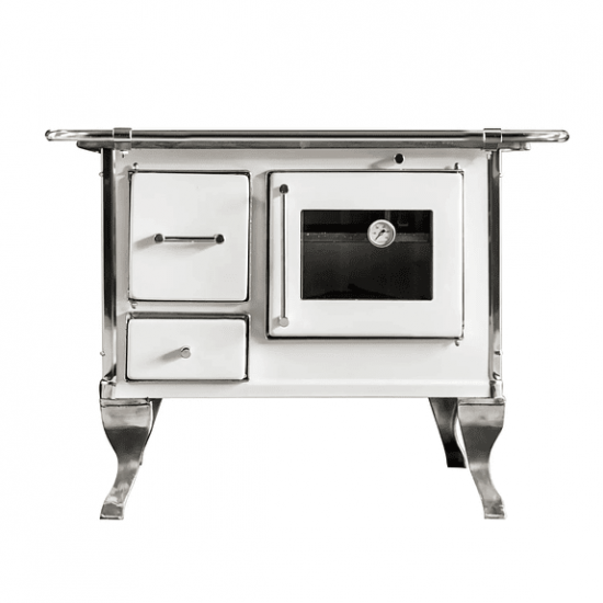 Cocina a Leña Villarrica 82x56 cm Blanca Alcazar
