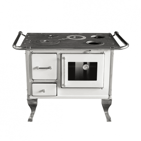 Cocina a Leña Villarrica 82x56 cm Blanca Alcazar
