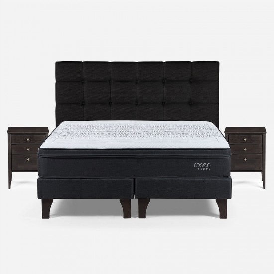 Cama Tempo Super King + Muebles Issey Grafito Rosen