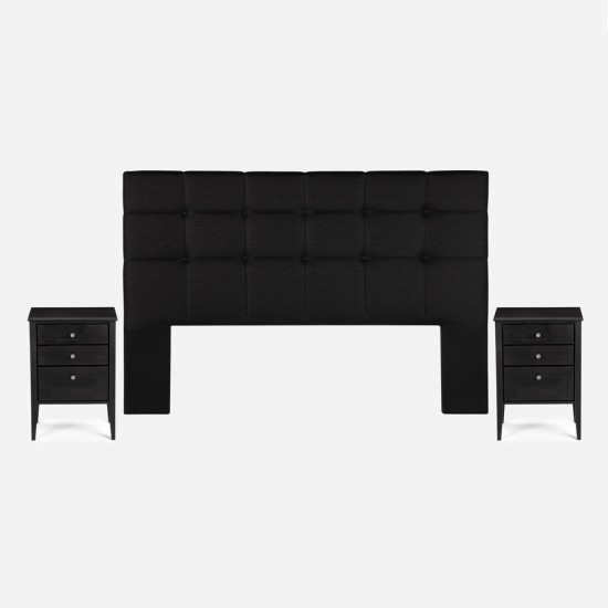 Cama Tempo Super King + Muebles Issey Grafito Rosen