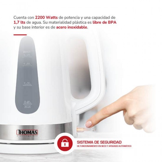Hervidor de 1,7 Litros TH-4340 Thomas