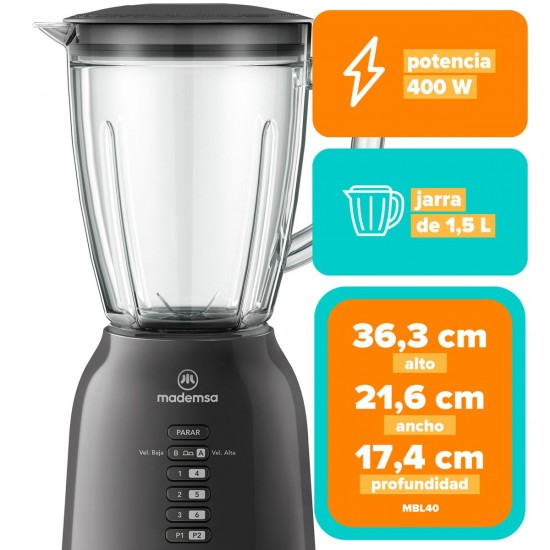 Licuadora de 1,5 Litros MBL40 Mademsa