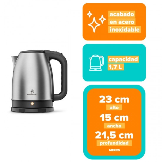 Hervidor Eléctrico de 1,7 Litros MEK25 Mademsa