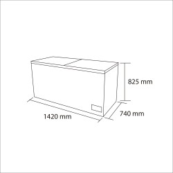 CONGELADOR HS-546C TAPA DURA DE 412 LT MAIGAS
