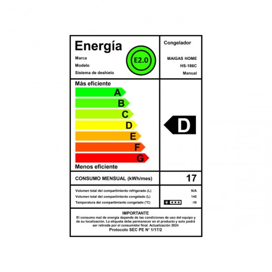 Congelador Tapa Dura HS-186C Dual Maigas