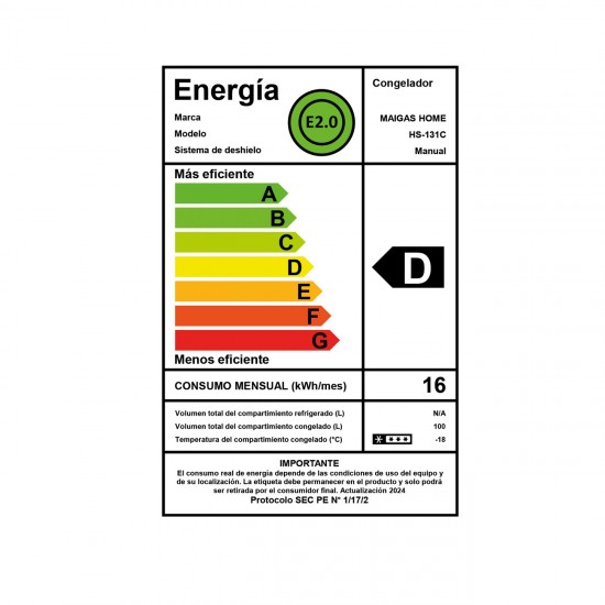 Congelador Tapa Dura HS-131C Dual de 100 Lt Maigas
