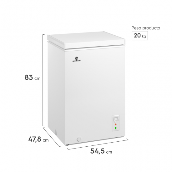 Congelador Dual de 97 Litros Frío Directo H100 Mademsa
