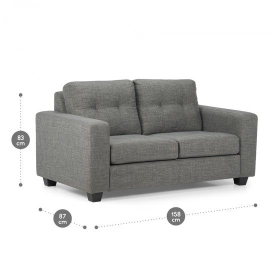 Sofá Mira 2 Cuerpos Zander Gris Rosen