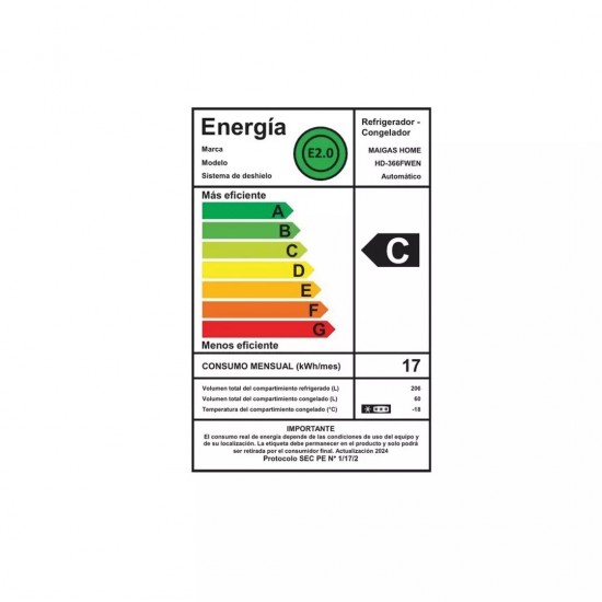 Refrigerador HD-366FWEN No Frost de 266 Lt Maigas