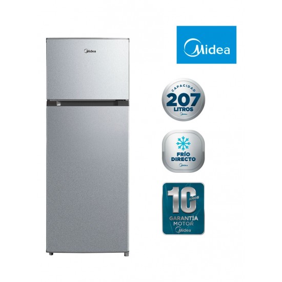 REFRIGERADOR MDRT294FGE50 SILVER DE 207 LTS MIDEA