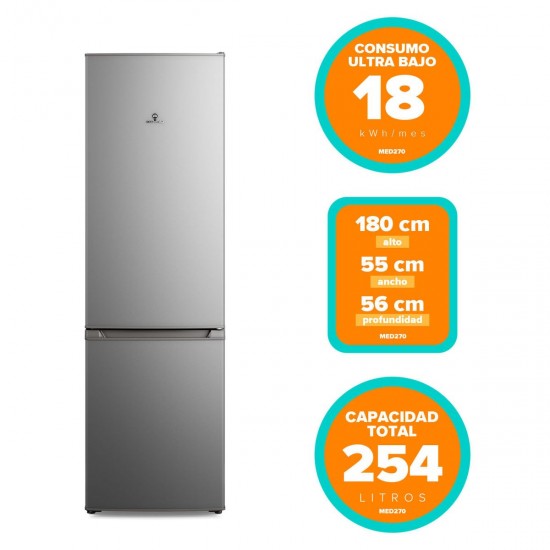 Refrigerador de 262L Frío Directo MED270 Mademsa